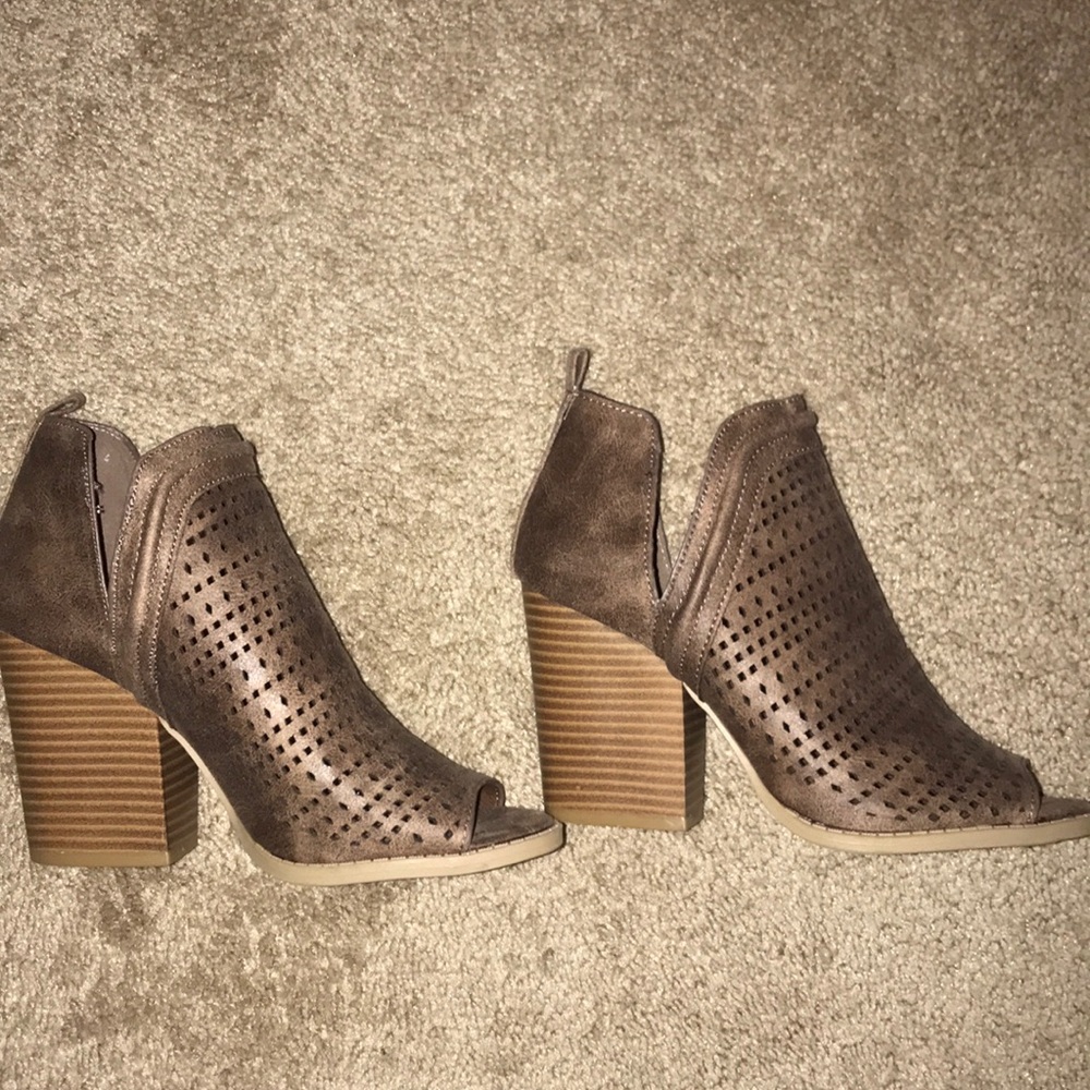 Open toe booties